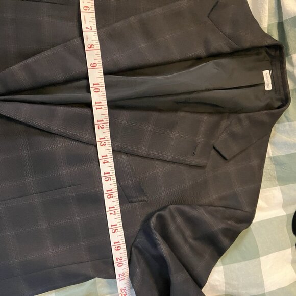 Brioni Harry Rosen Black Plaid Check Sports Coat Blazer Wool Mens 40 R Flawed - Picture 12 of 14